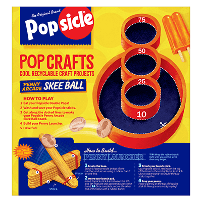 Popsicle The Original Double Pop, Orange Cherry & Banana Flavor, 9 ct