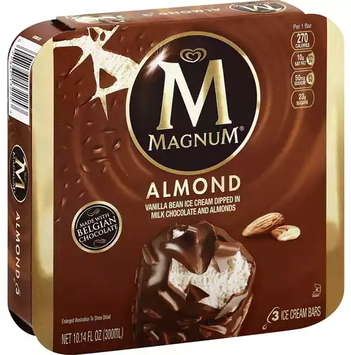Magnum Almond Ice Cream Bars, 3 ct