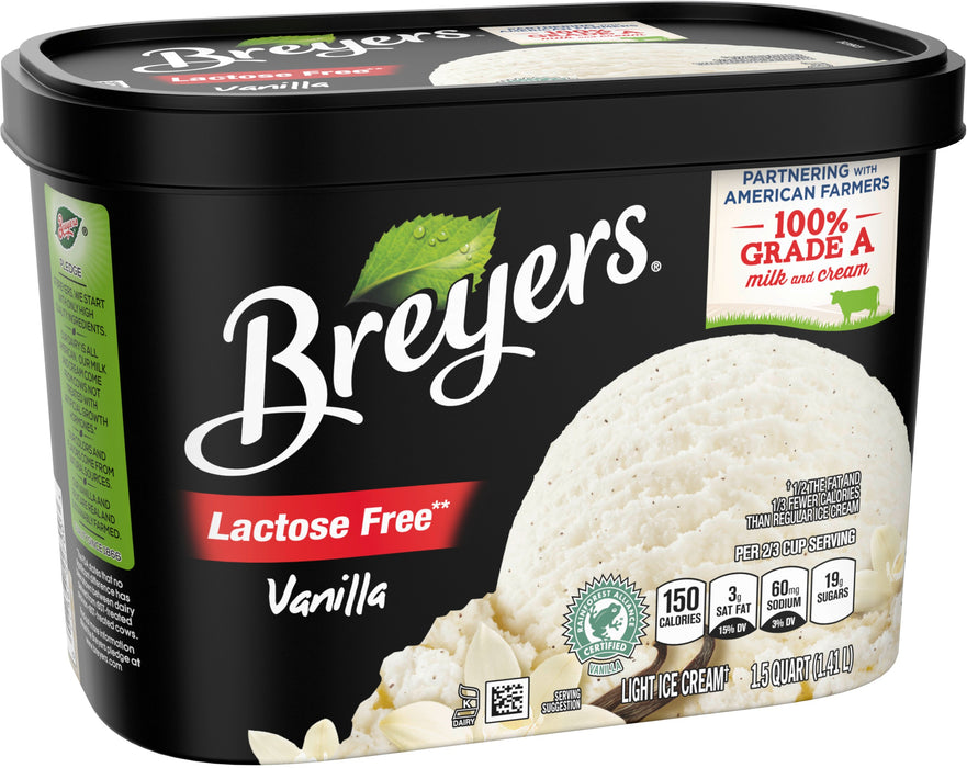 Breyers Lactose Free Vanilla Ice Cream, 48 oz