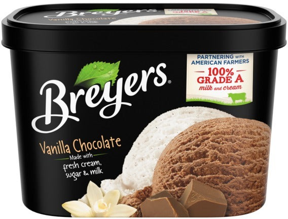 Breyers Vanilla Chocolate Ice Cream, 48 oz