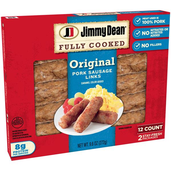 Jimmy Fully Cooked Original Pork Sausage Links , 9.6 oz