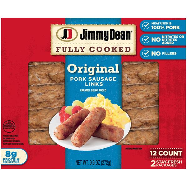 Jimmy Fully Cooked Original Pork Sausage Links , 9.6 oz