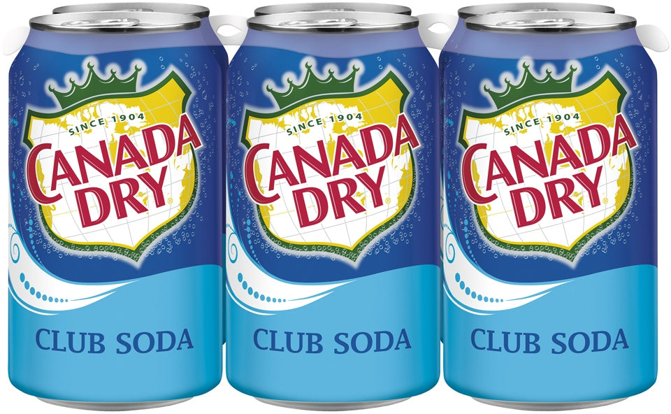 Canada Dry Club Soda Cans, 6-Pack, 6 x 12 oz