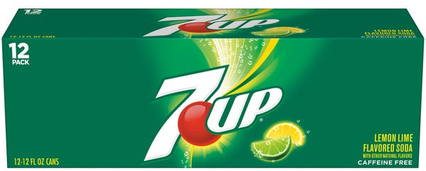 7 Up Lemon Lime Flavored Soda, 12-Pack, 12 x 12 oz