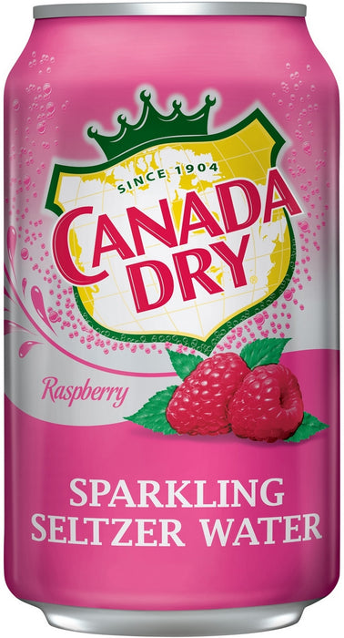 Canada Dry Raspberry Sparkling Seltzer Water, 8 x 12 oz — Goisco.com
