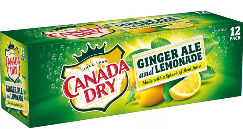 Canada Dry Lemonade Ginger Ale, 12-Pack, 12 x 12 oz