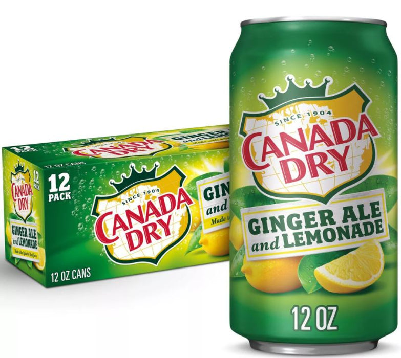 Canada Dry Lemonade Ginger Ale, 12-Pack, 12 x 12 oz