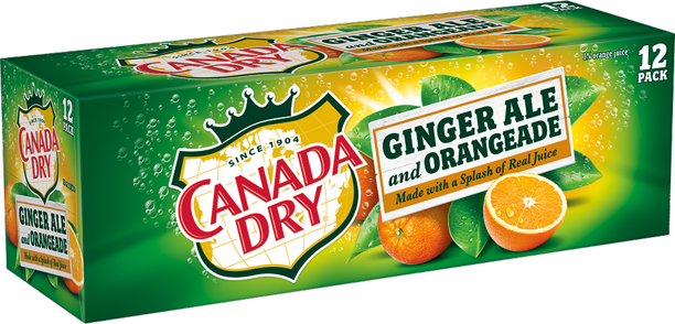 Canada Dry Ginger Ale & Orangeade, 12-Pack, 12 x 12 oz
