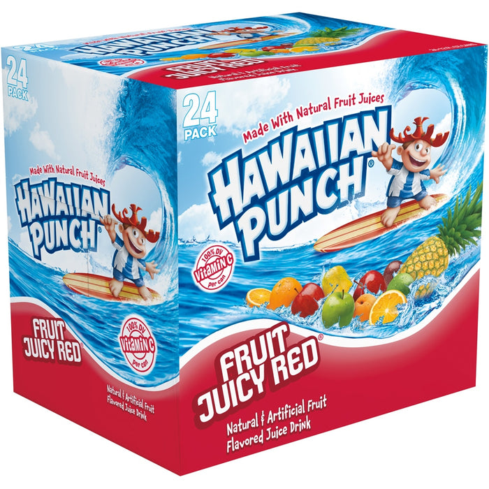Hawaiian Punch Fruit Juice Cans Value Pack, Juicy Red, 24 x 12 oz