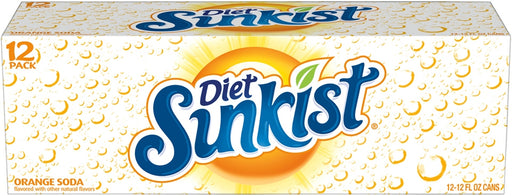 Sunkist Diet Orange Soda Cans, Value Pack, 12 x 12 oz