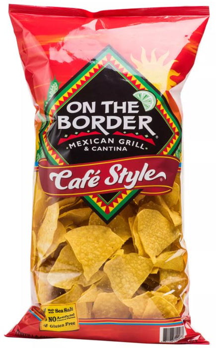 On The Border Café Style Tortilla Chips , 26 oz