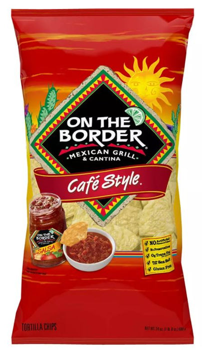 On The Boarder Café Style Tortilla Chips , 28 oz