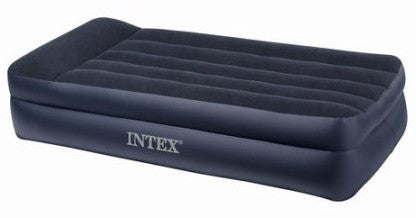 Intex Raised Pillow Rest Airbed Mattress with Built-in Pump, Twin, 75 x 39 x 18 inch