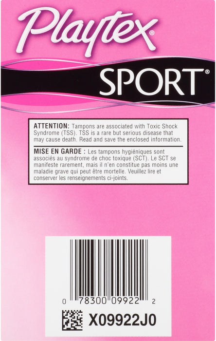 Playtex Sport Regular Absorbency Unscented Plastic Tampons with FlexFit Fibers, 36 ct
