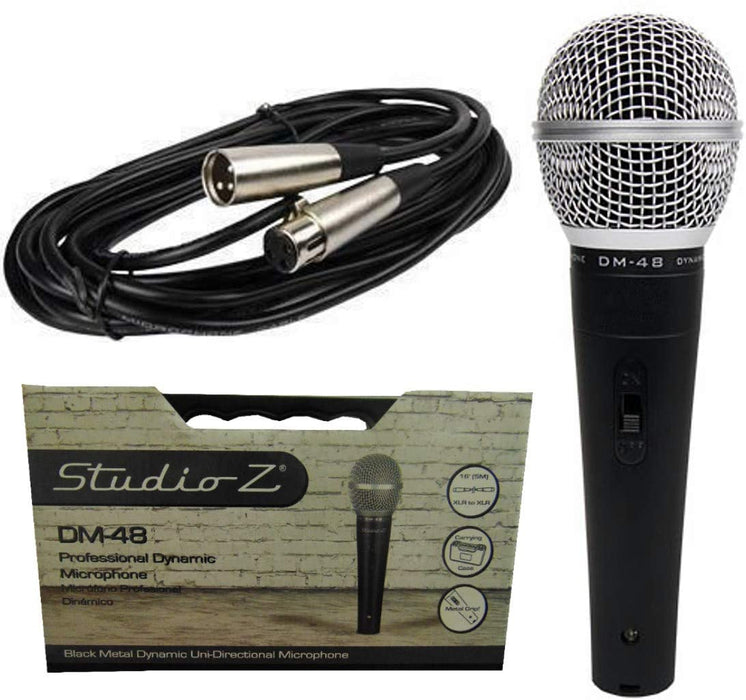 Studio Z Black Metal Dynamic Uni-Directional Microphone, 2 pcs