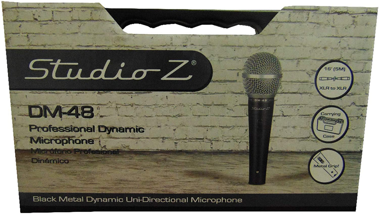 Studio Z Black Metal Dynamic Uni-Directional Microphone, 2 pcs