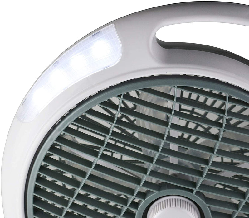 Ludger Power & Light Rechargeable Fan/Radio with Led Lights, 110V-240V, 1 ct
