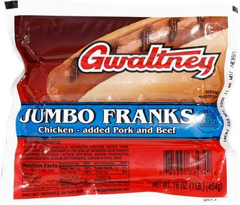 Gwaltney Jumbo Franks, 16 oz