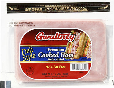 Gwaltney Deli Style Cooked Ham , 10 oz