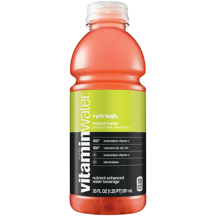 Glaceau Vitamin Water Refresh, Tropical Mango Flavor, 20 oz