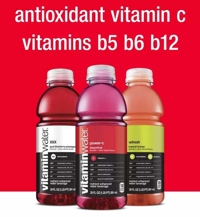 Glaceau Vitamin Water, Variety Pack, 20-Pack, 20 x 20 oz