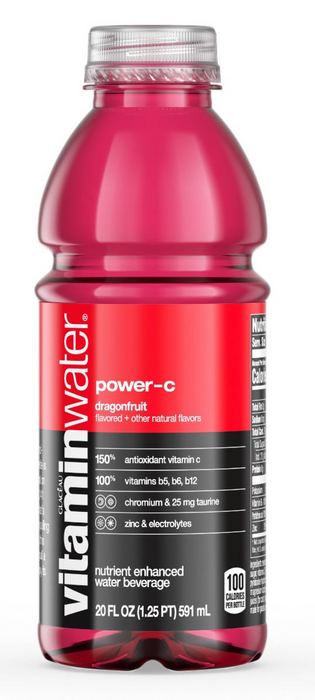 Glaceau Vitamin Water Power-C, Dragonfruit Flavor, 20 oz