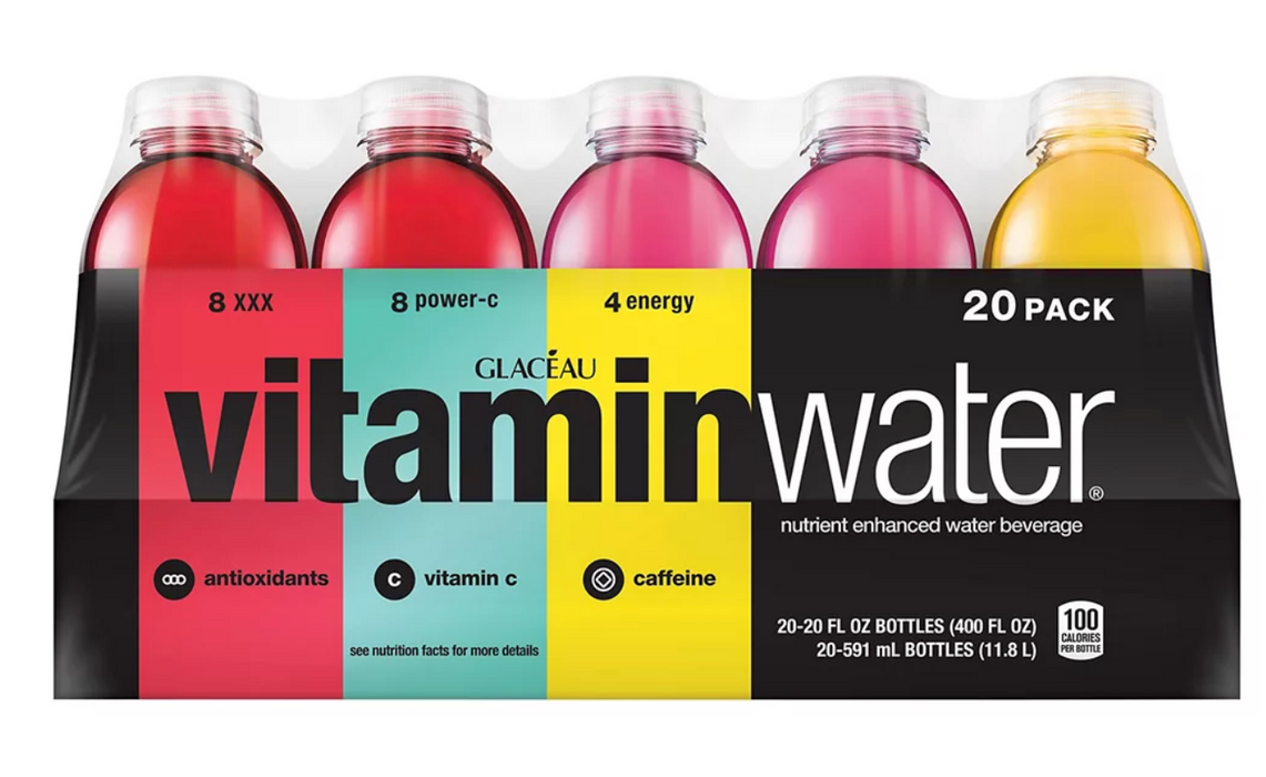 Glaceau Vitamin Water, Variety Pack , 20 x 20 oz