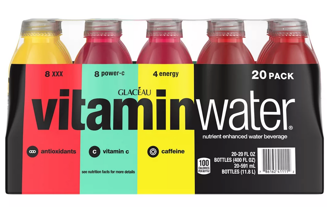 Glaceau Vitamin Water, Variety Pack , 20 x 20 oz