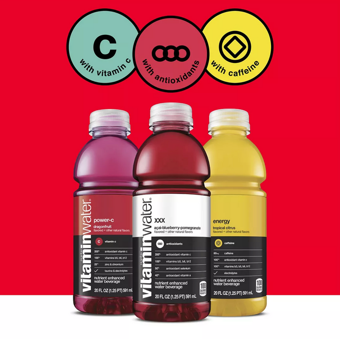 Glaceau Vitamin Water, Variety Pack , 20 x 20 oz