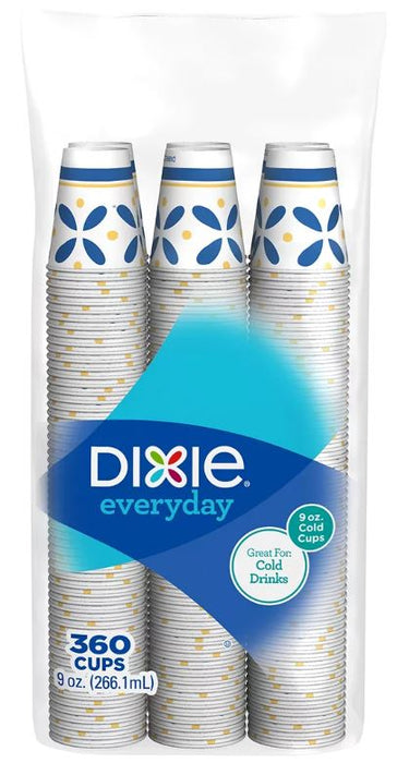 Dixie Everyday Paper Cups, Flower Power, 9 oz , 360 ct