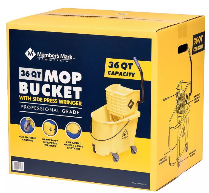 Members Mark Commercial Mop Bucket With Wringer , 36 qt