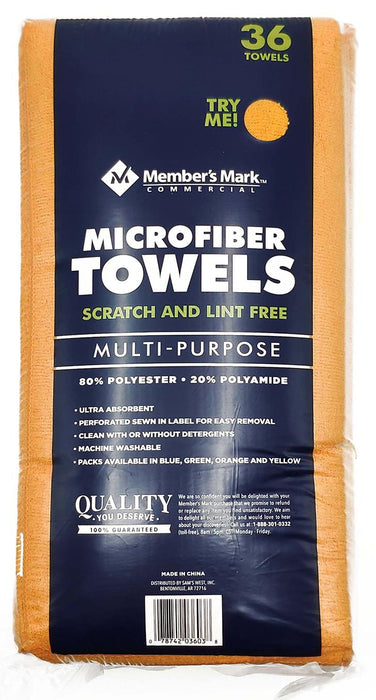 Member's Mark Microfiber Towels, Orange