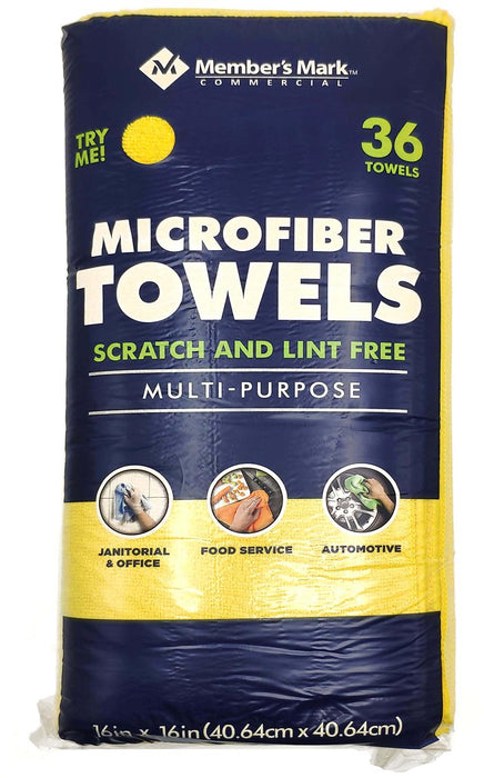 Member's Mark Microfiber Towels, Yellow