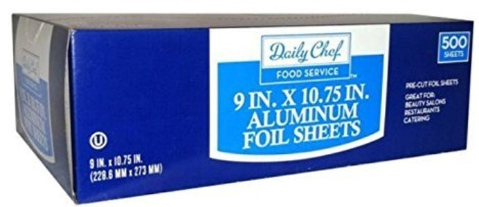 Daily Chef Foil Sheets, 9 x 10.75 in, 500 ct