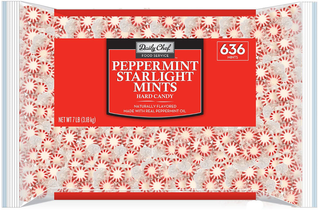 Daily Chef Peppermint Starlight Hard Candy Mints, 636 ct