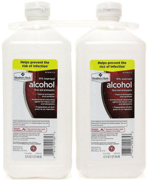 Member's Mark 91% Isopropyl Alcohol, 2 x 32 oz