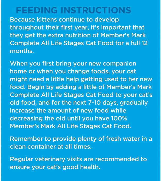 Member's Mark Complete All Life Stages Cat Food, 24 lbs