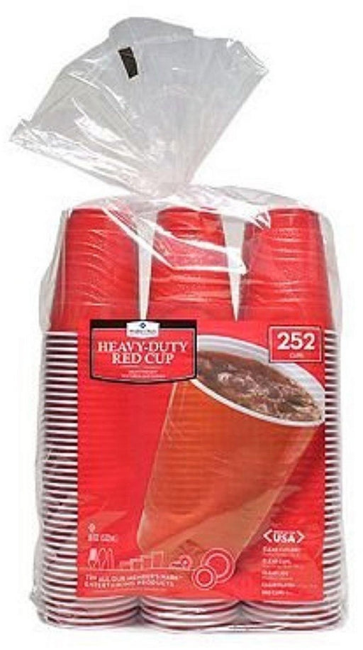 Member's Mark Heavy Duty Red Plastic Cups, 18 oz, 252 ct