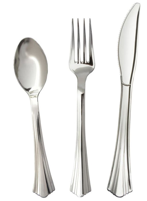 Member's Mark Premium Silver-Look Cutlery Combo, 180 ct — Goisco.com