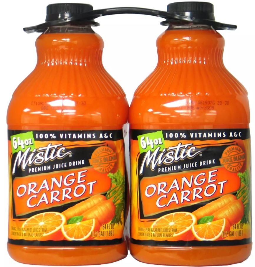 Member's Mark Mistic Premium Orange Carrot Juice Drink, 2 x 64 oz