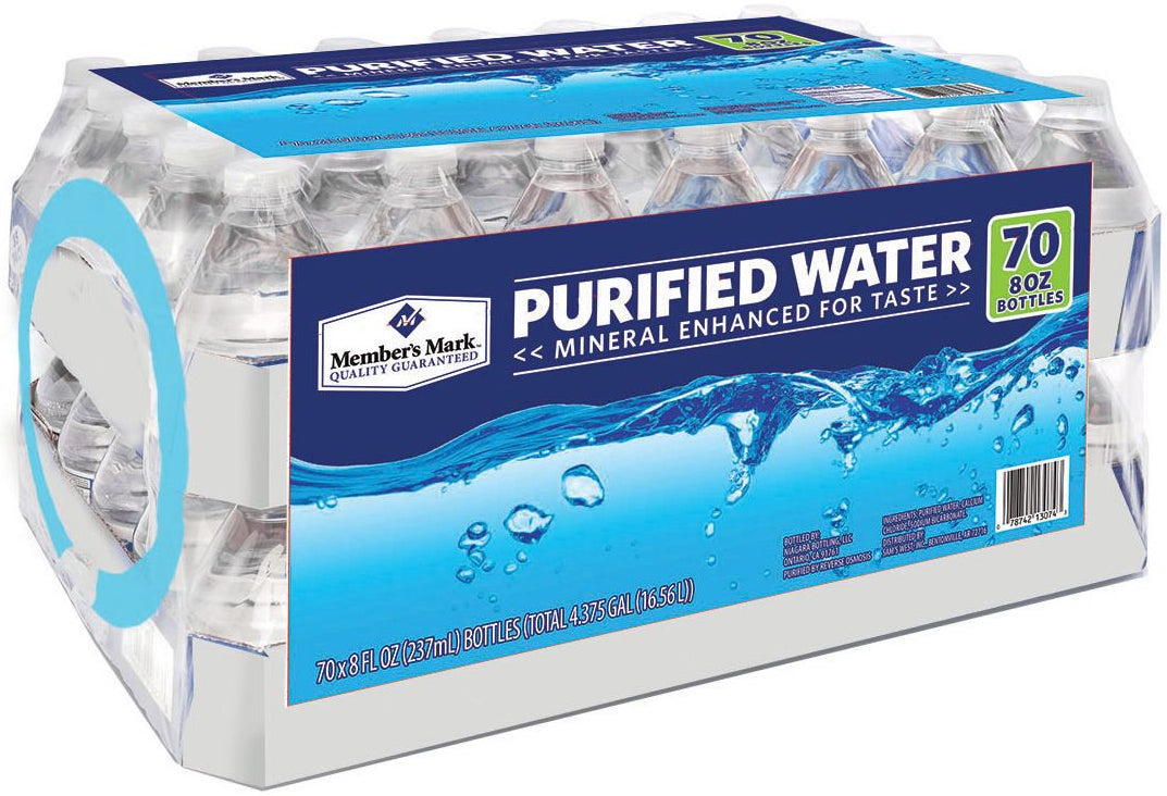 Member's Mark Purified Water Bottles, 70 x 8 oz