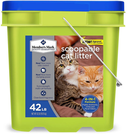 Member's Mark 4-in-1 Formula Scoopable Cat Litter, 42 lbs