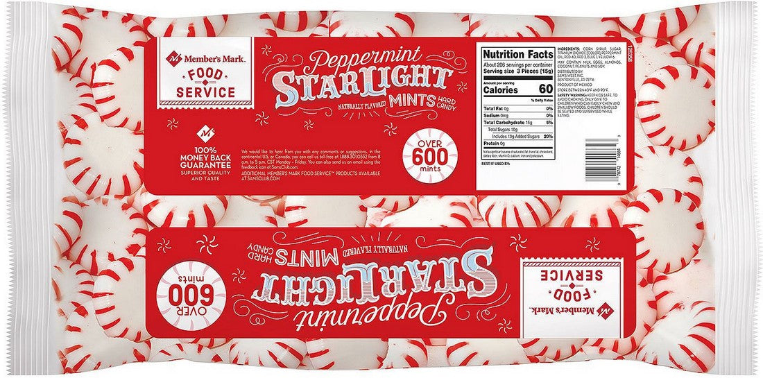 Member's Mark Peppermint Starlight Mints Hard Candy, 600 ct