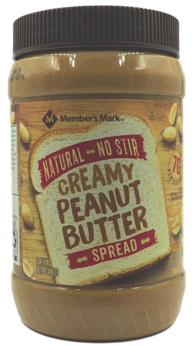 Member's Mark Creamy Peanut Butter, 2-Pack , 2 x 40 oz