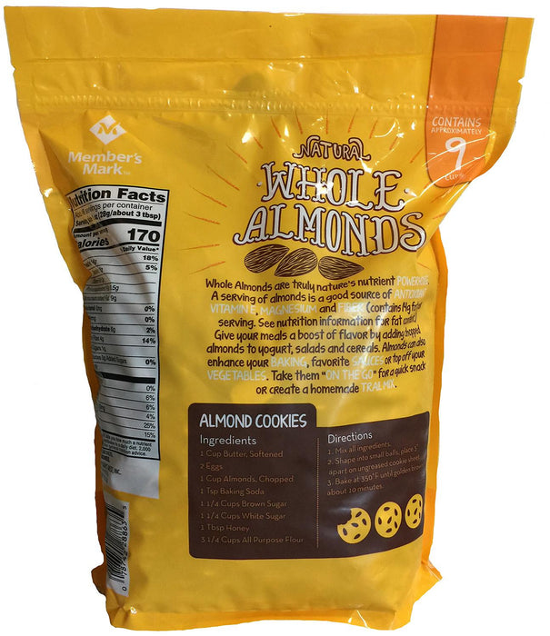 Member's Mark Natural Whole Almonds, 3 lbs