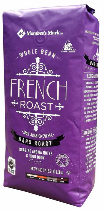 Member's Mark Fair Trade French Roast Whole Bean Coffee, 1.13 kg
