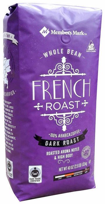 Member's Mark Fair Trade French Roast Whole Bean Coffee, 1.13 kg