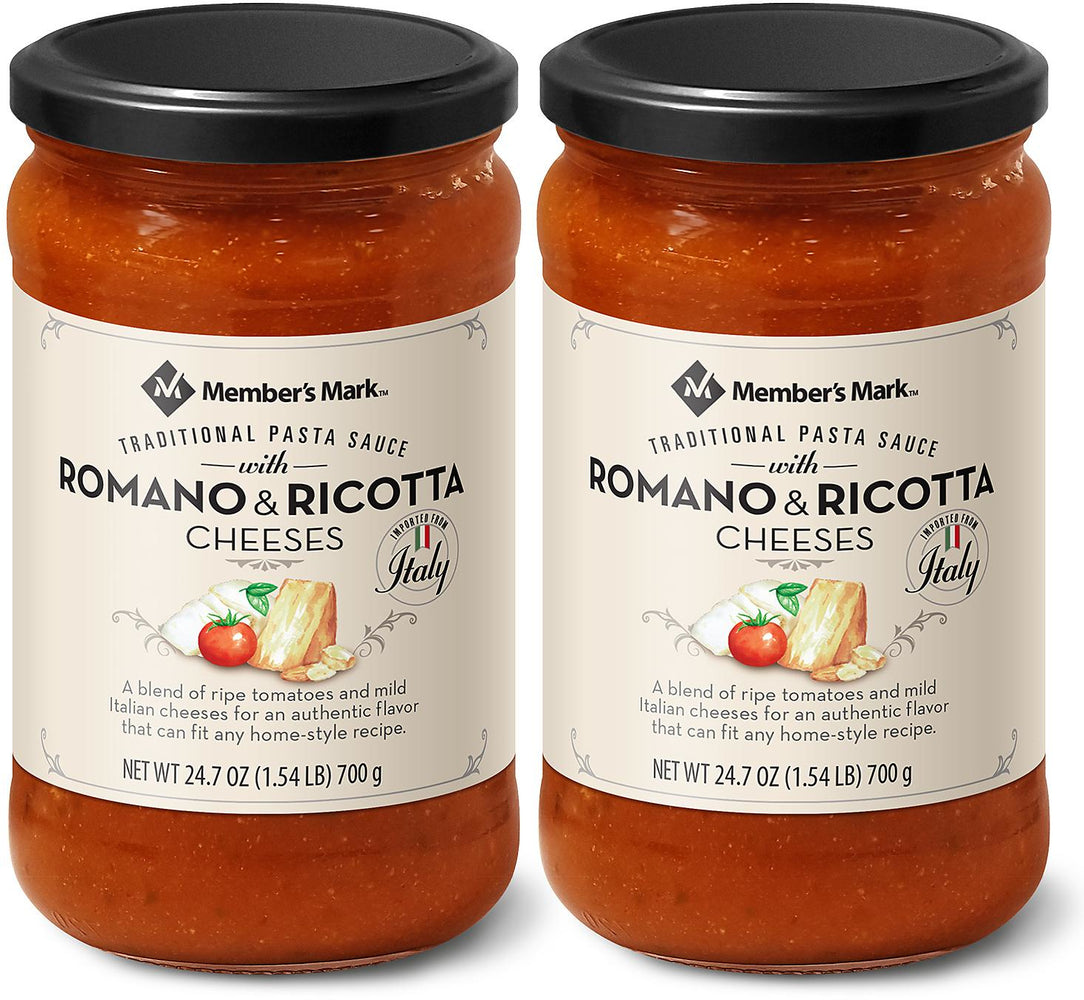 Member's Mark Romano & Ricotta Cheese Pasta Sauce, 2 x 24.7 oz