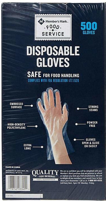 Member's Mark Food Service Disposable Gloves, 500 ct