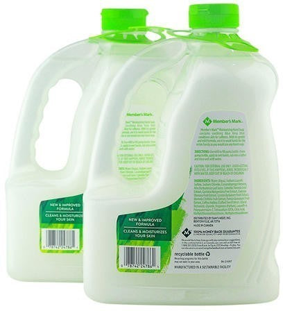 Member's Mark Moisturizing Hand Soap Refill, Aloe Vera, 2 x 2.37 L